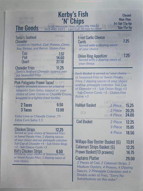 Kerby's fish menu  1,846 likes · 1 talking about this · 2,709 were here
